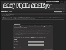 Tablet Screenshot of castfromsociety.com